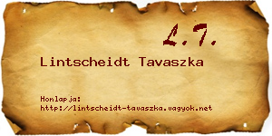 Lintscheidt Tavaszka névjegykártya